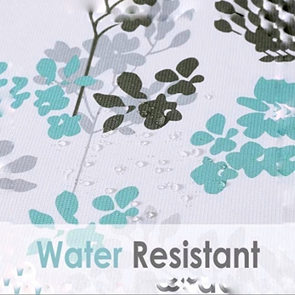 NEW-MODERN Floral Pattern Fabric Shower Curtain Washable, Water Resistant 70x84 - Picture 2 of 5